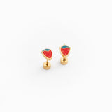 Pip Pop Post Earrings - Strawberry