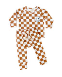 Checkered Smiley Lounge Set - Copper