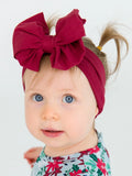 Dark Cherry Big Bow Headband