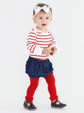 Red Footless Ruffle Tights