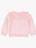 Light Pink Ruffle Trim Cardigan