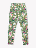 Ruched Bow Leggings - Enchanted Garden