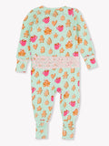 Ruffle One-Piece Convertible Pajamas - Gingerbread Joy