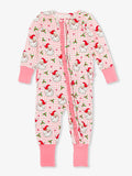 Ruffle One-Piece Convertible Pajamas - Dear Santa