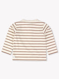 Knit Long Sleeve Henley - Chocolate Stripe