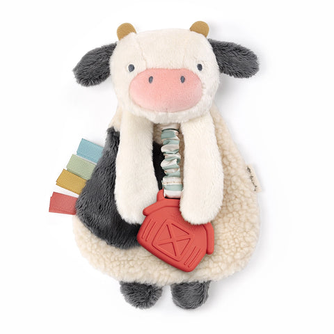 Itzy Ritzy - Plush with Silicone Teether Toy - Cow