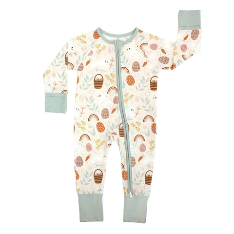 Hop To It Baby Easter Bamboo Convertible Pajamas