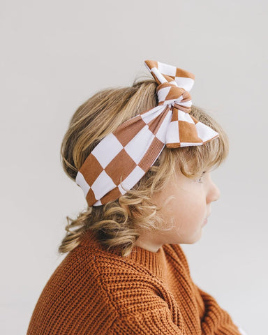 Checkered Headband - Copper