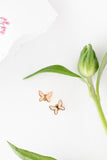 Pip Pop Post Earrings - Blush Butterfly