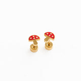 Pip Pop Post Earrings - Mushroom