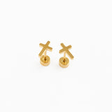 Pip Pop Post Earrings - Cross