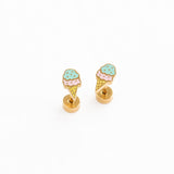 Pip Pop Post Earrings - Ice Cream