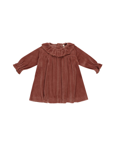 Velour Dress - Cranberry