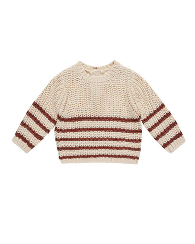 Preorder! Rex Knit Sweater - Cranberry Stripe