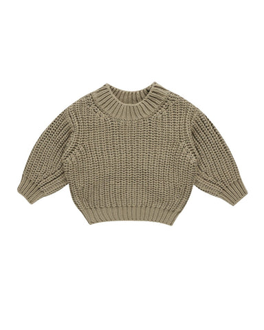 Chunky Knit Sweater - Olive