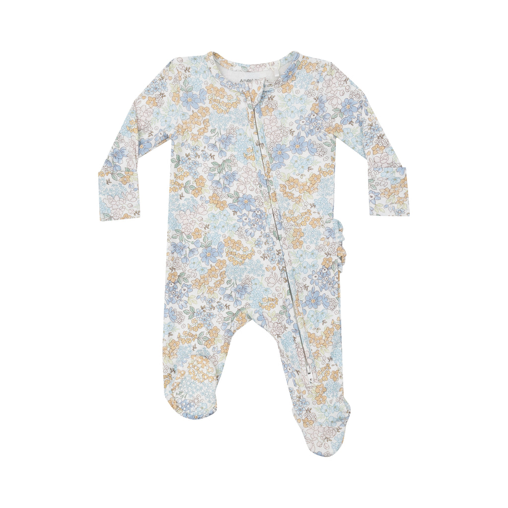 Two-Way Zipper Footie - Edith's Floral