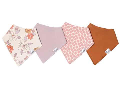 Copper Pearl Bandana Bib Set of 4 - Ferra - The Milk Moustache