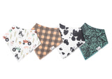 Copper Pearl Bandana Bib Set of 4 - Jo - The Milk Moustache